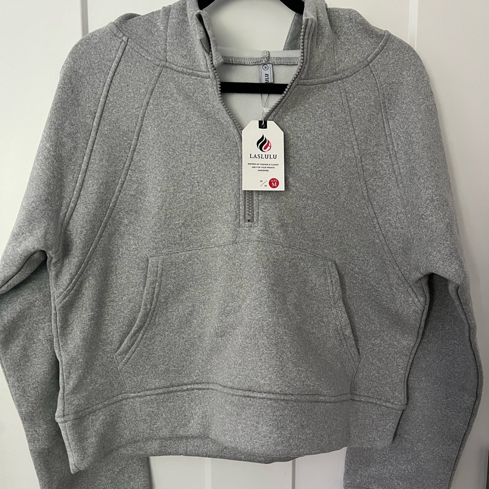 1/2 Zip Cropped Hoodie NWT